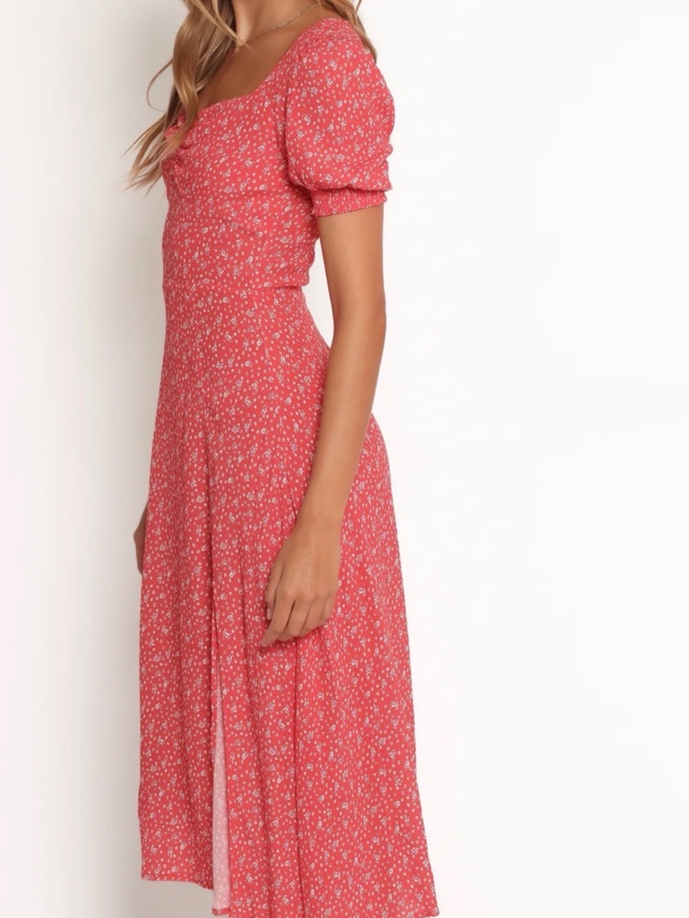 Petal & Pup Floral Puff-Sleeve Midi Dress - Picture 3 of 9